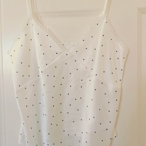 NWT Vince Sheer Dot-Print Silk Lined Blouse with matching camisole - Picture 6 of 7